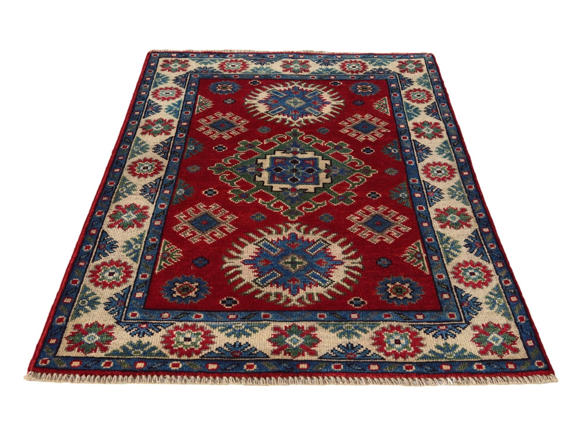 2' 8 x 4' 3 Hand Knotted Kazak Rug