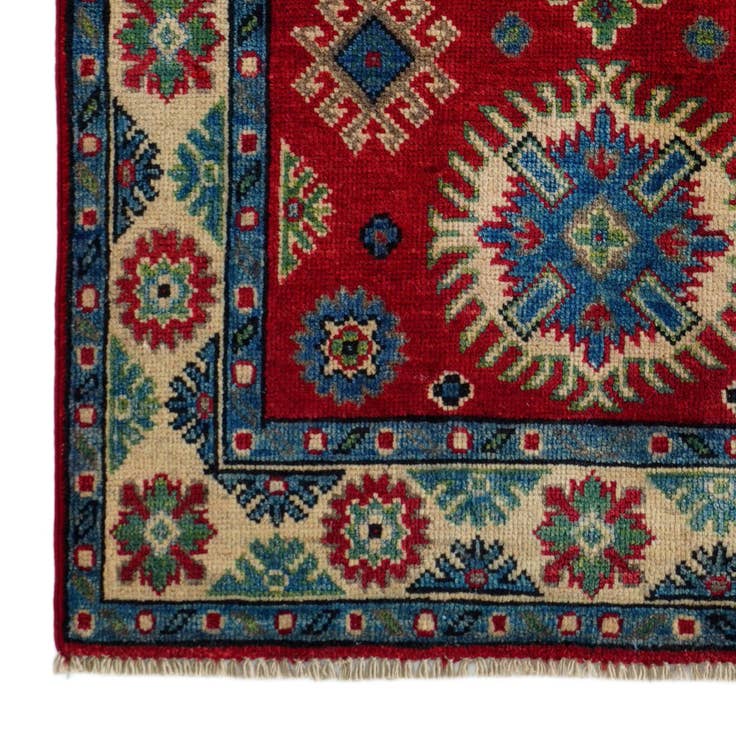 Detail image of 2' 8 x 4' 3 Hand Knotted Kazak Rug
