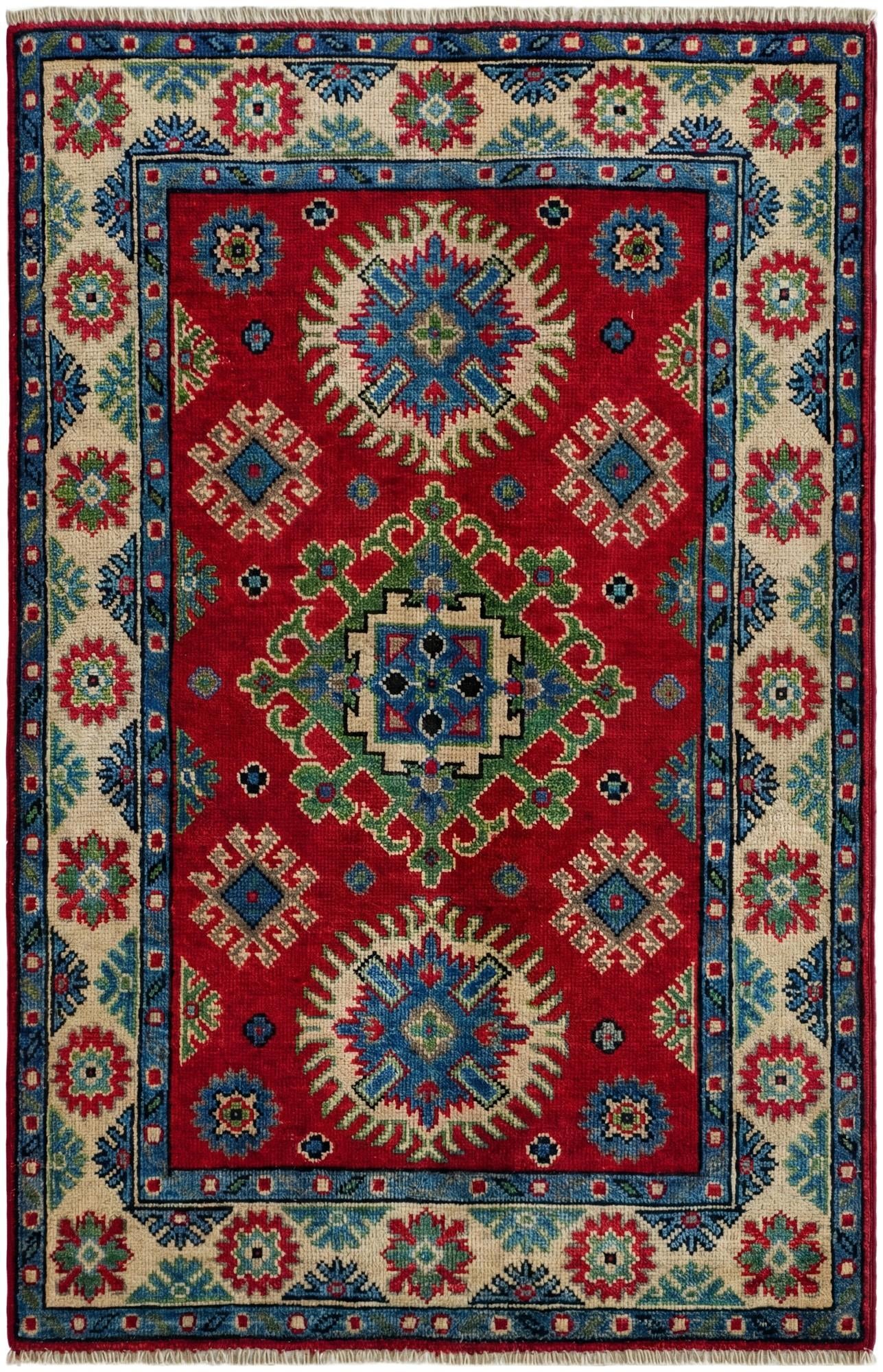 2' 8 x 4' 3 Hand Knotted Kazak Rug