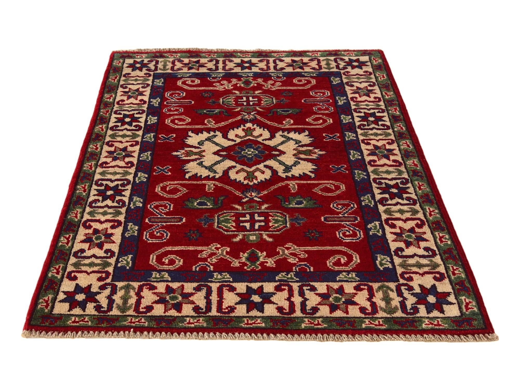 2' 8 x 4' 1 Hand Knotted Kazak Rug