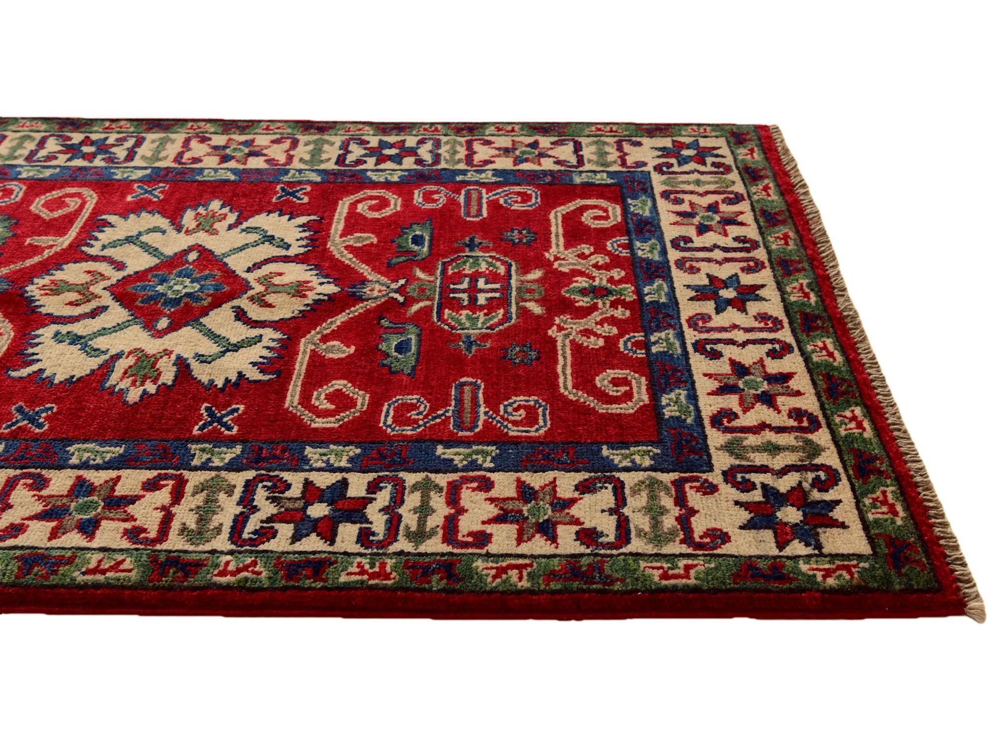 2' 8 x 4' 1 Hand Knotted Kazak Rug