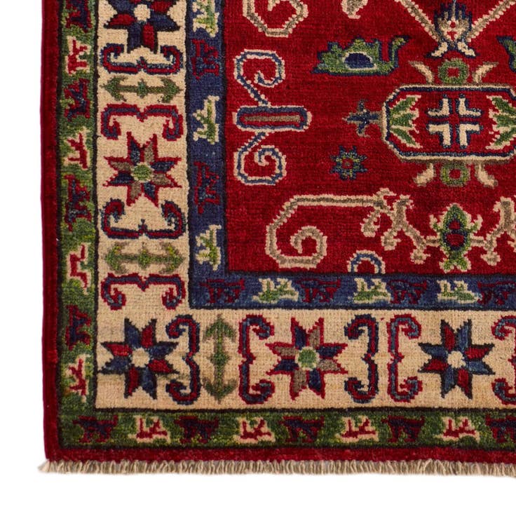 Detail image of 2' 8 x 4' 1 Hand Knotted Kazak Rug