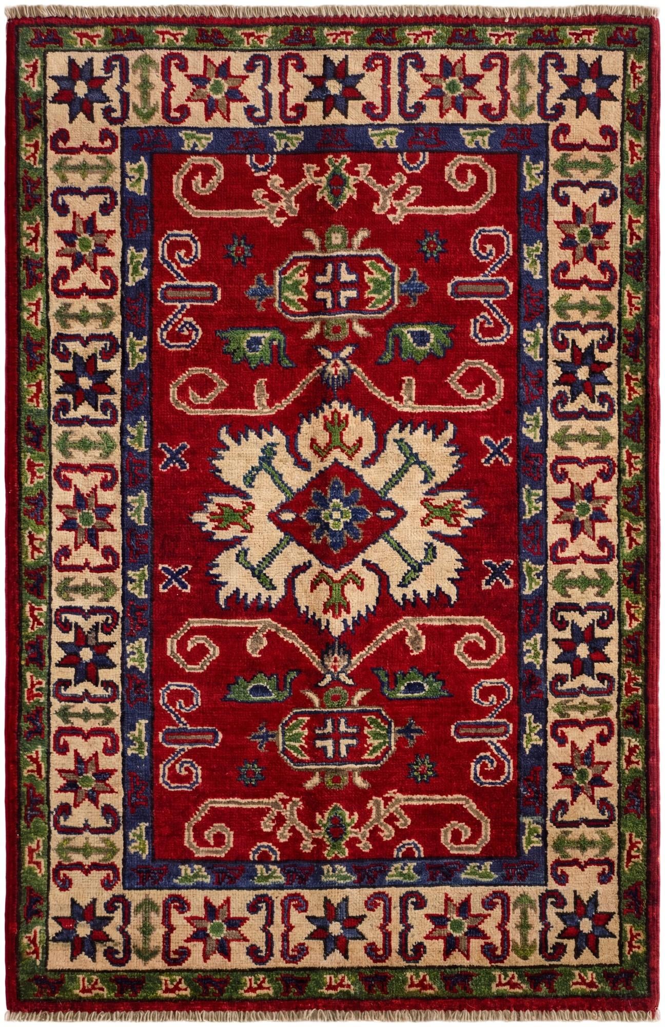 2' 8 x 4' 1 Hand Knotted Kazak Rug