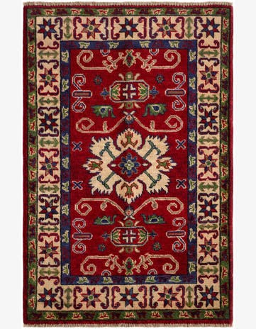 2' 8 x 4' 1 Hand Knotted Kazak Rug