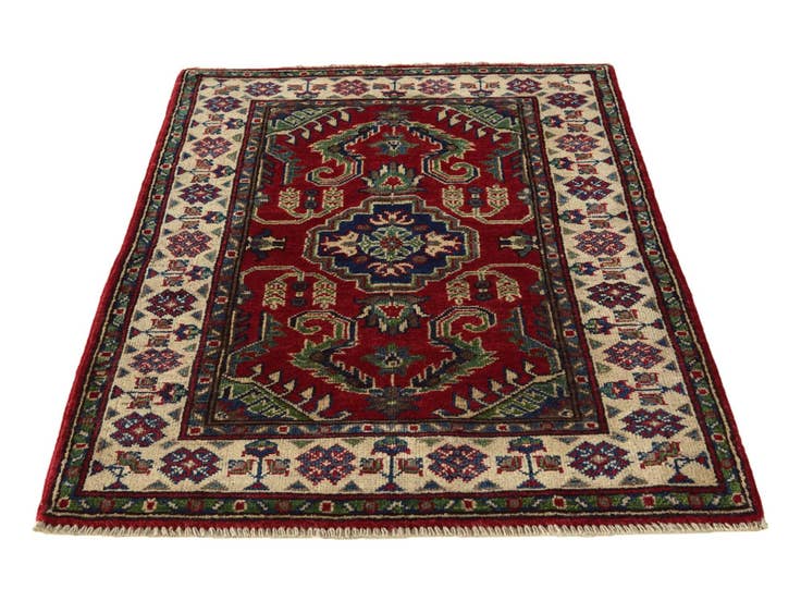Detail image of 2' 9 x 4' 2 Hand Knotted Kazak Rug