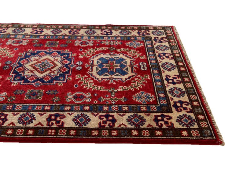 Detail image of 2' 10 x 4' 2 Hand Knotted Kazak Rug
