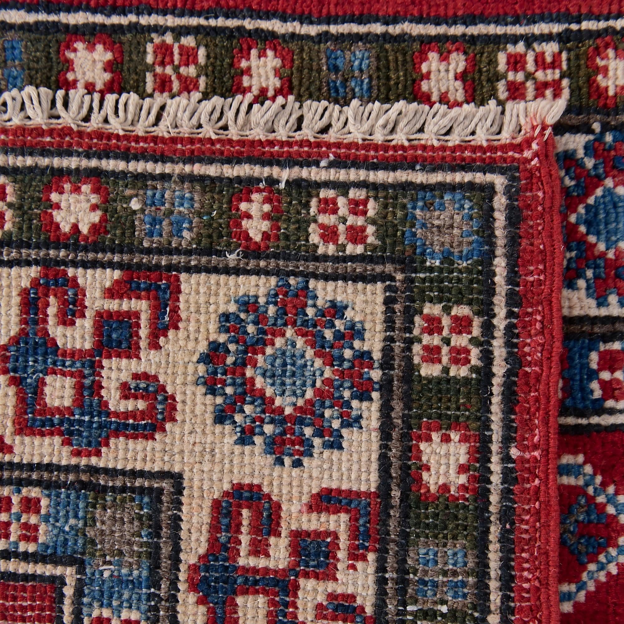 Detail image 12 of 12: 2' 10 x 4' 2 Hand Knotted Kazak Rug