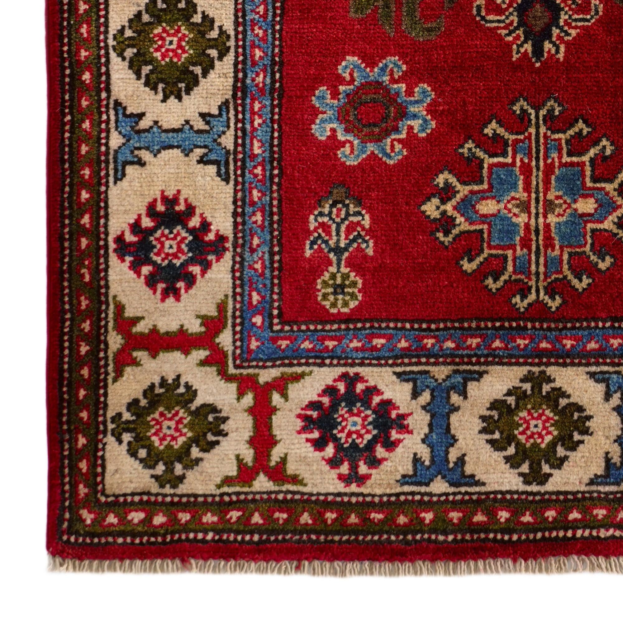 2' 8 x 4' Hand Knotted Kazak Rug