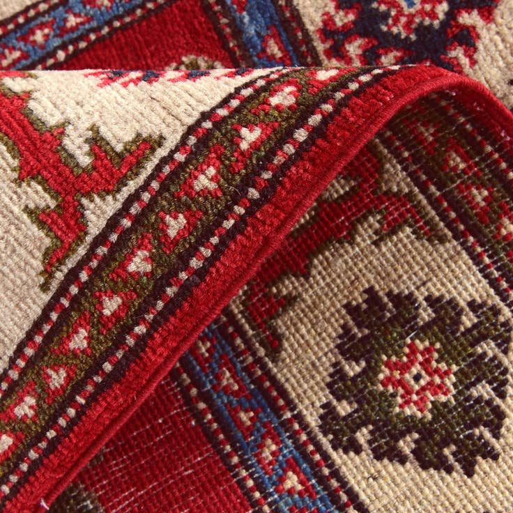 Detail image of 2' 8 x 4' Hand Knotted Kazak Rug