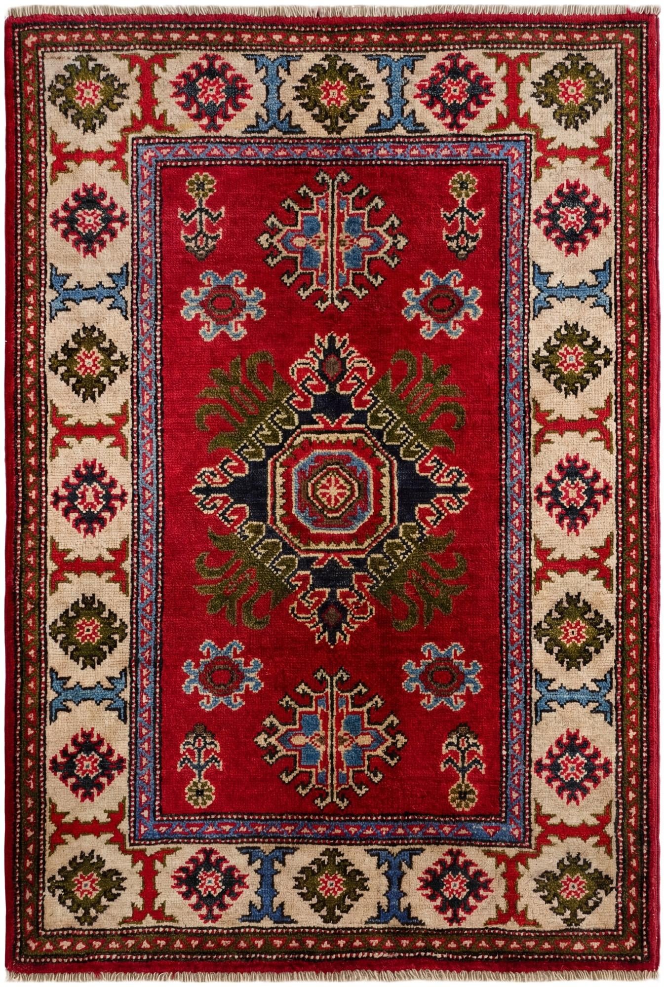2' 8 x 4' Hand Knotted Kazak Rug