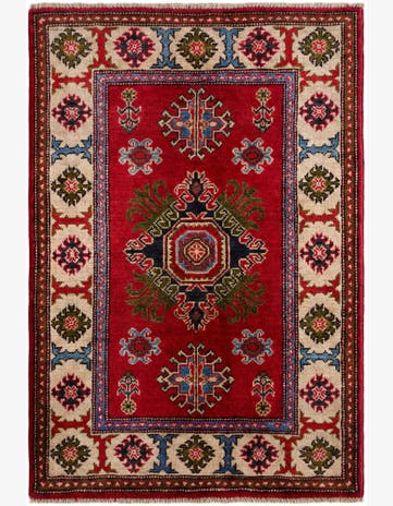 2' 8 x 4' Hand Knotted Kazak Rug