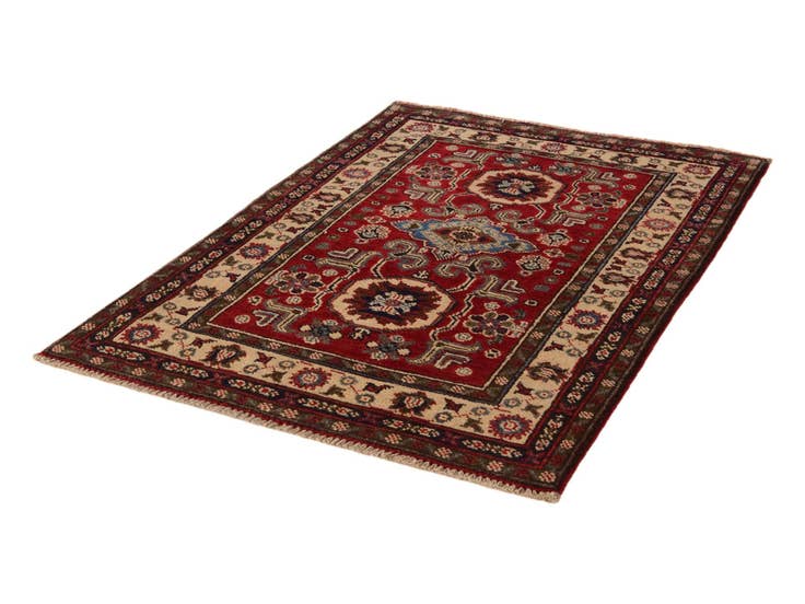 Detail image of 2' 9 x 4' Hand Knotted Kazak Rug