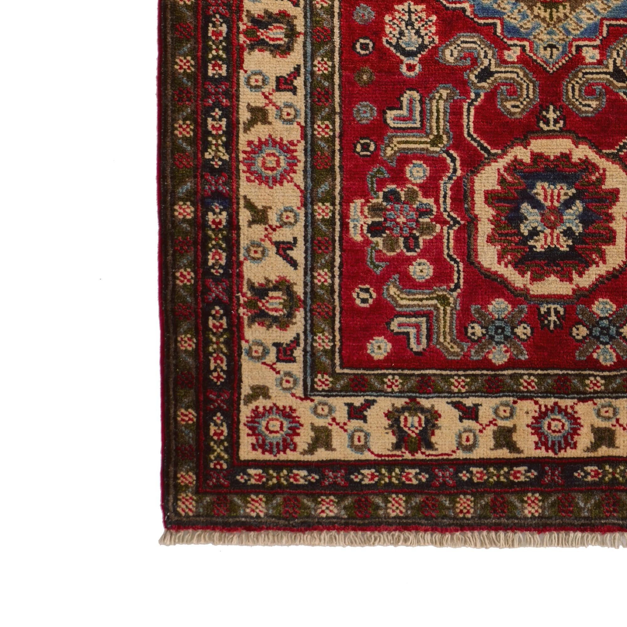 2' 9 x 4' Hand Knotted Kazak Rug