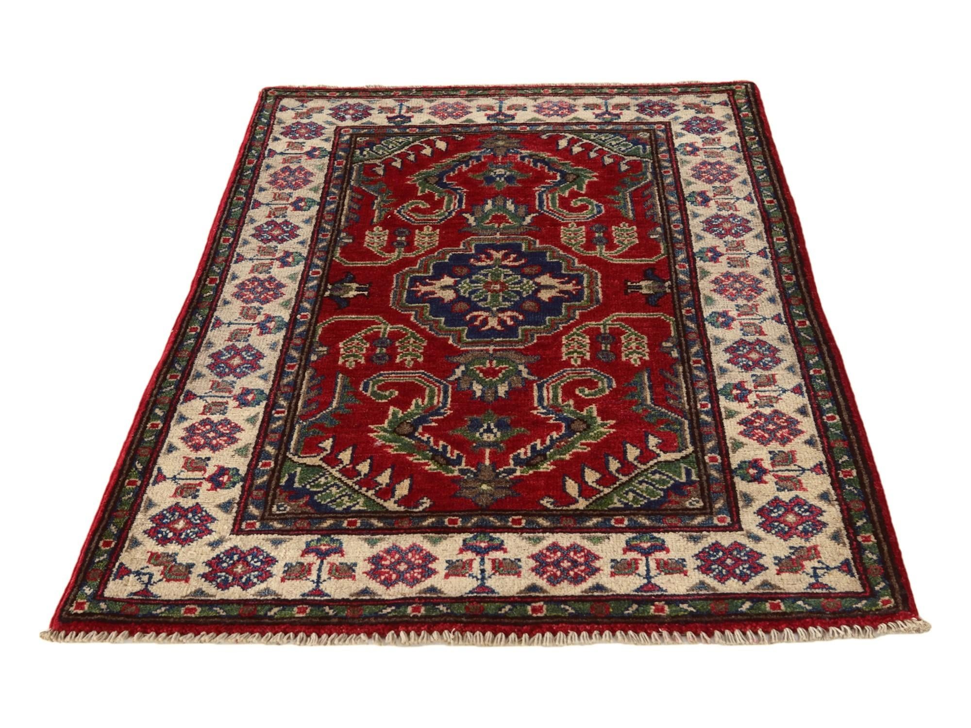 2' 6 x 4' 1 Hand Knotted Kazak Rug