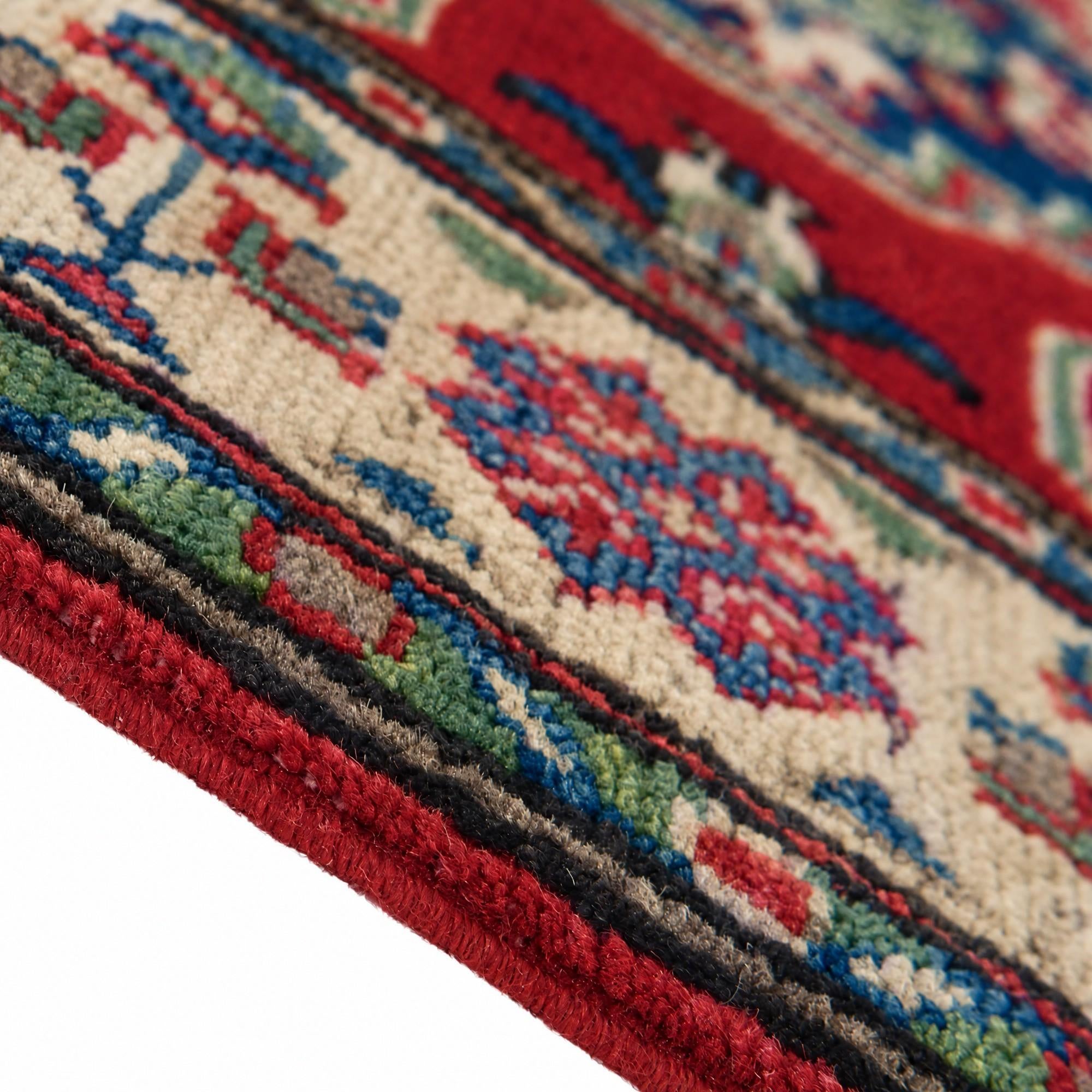 Detail image 8 of 12: 2' 6 x 4' 1 Hand Knotted Kazak Rug