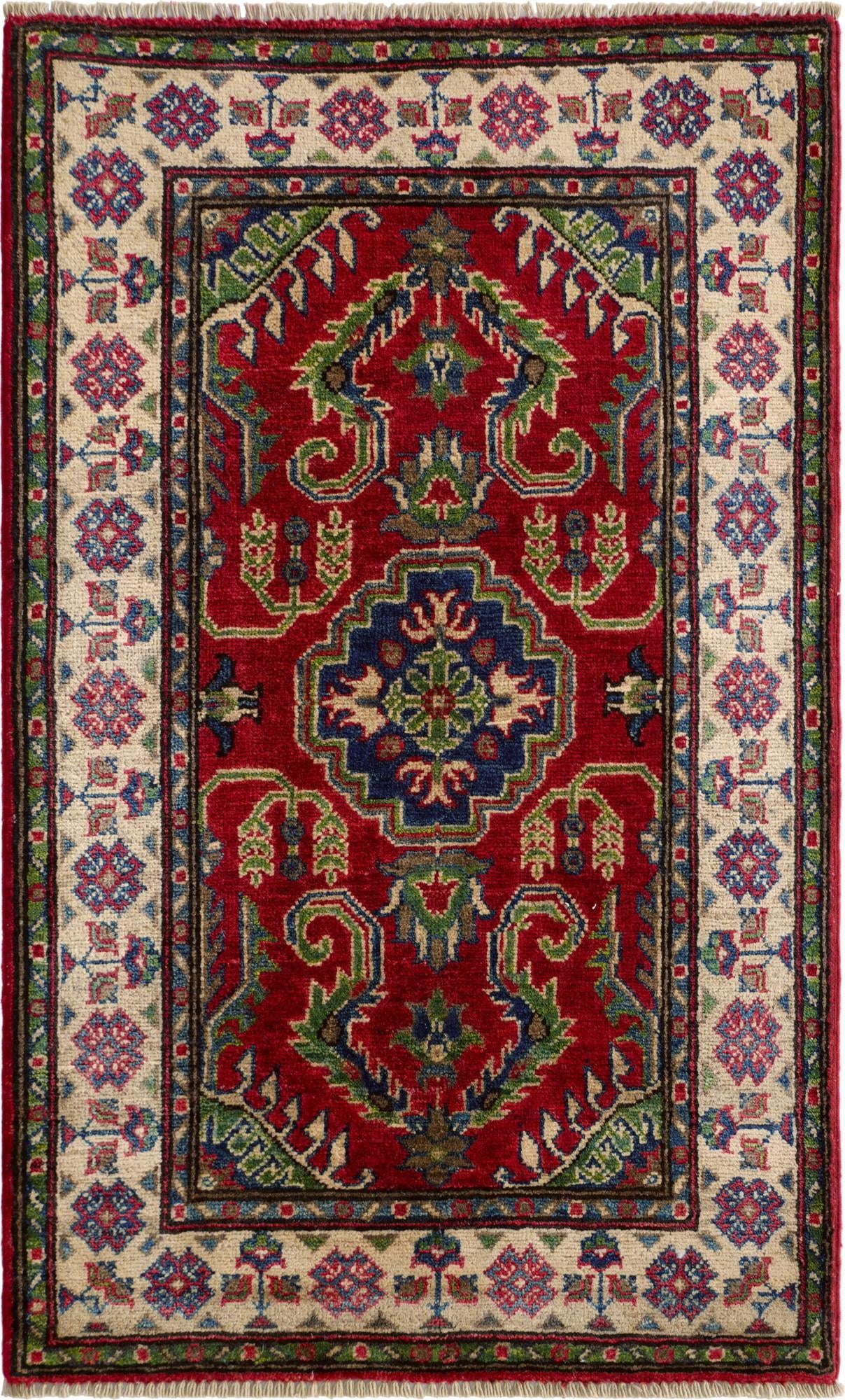 2' 6 x 4' 1 Hand Knotted Kazak Rug