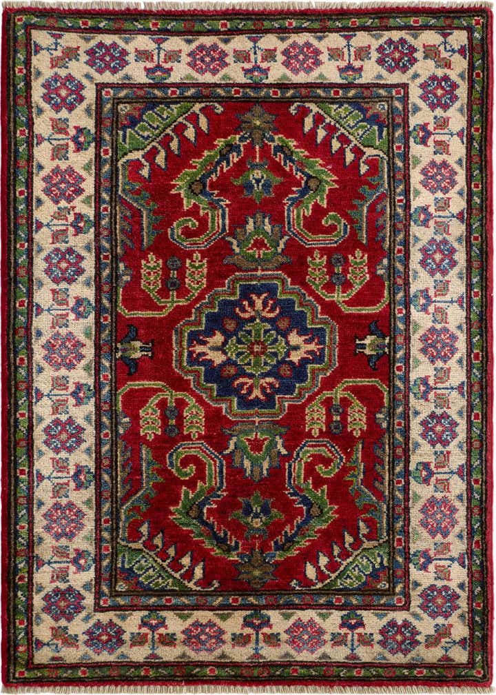 2' 6 x 4' 1 Hand Knotted Kazak Rug