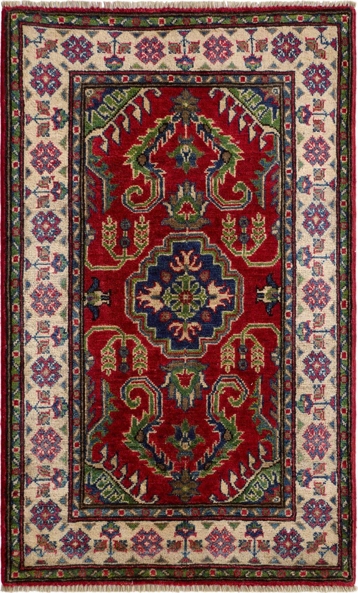 2' 6 x 4' 1 Hand Knotted Kazak Rug