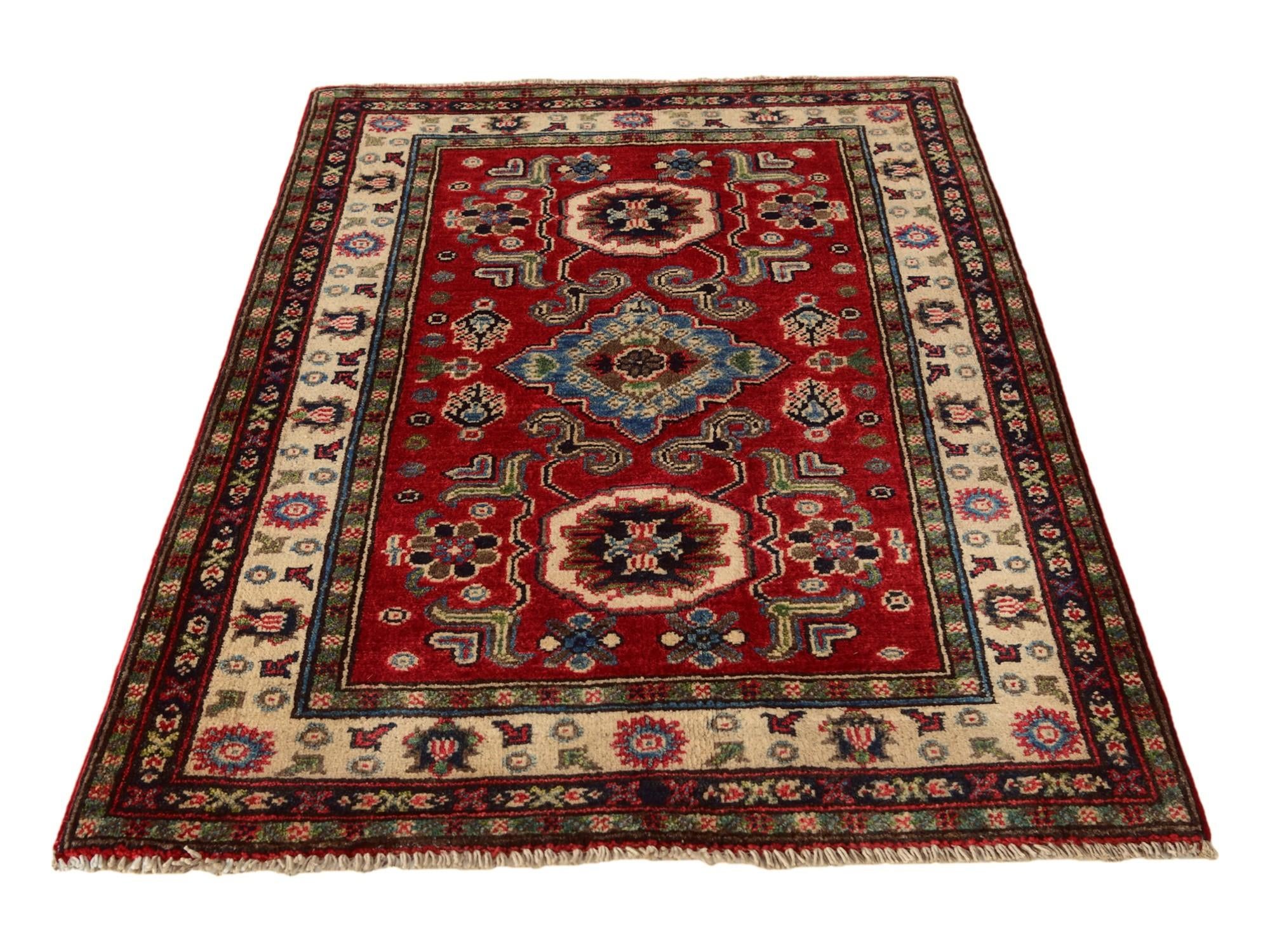 2' 7 x 3' 11 Hand Knotted Kazak Rug
