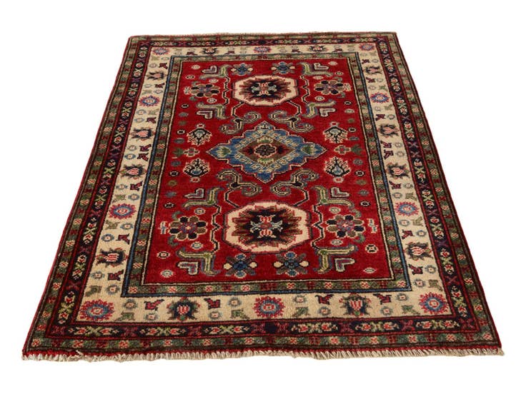 Detail image of 2' 7 x 3' 11 Hand Knotted Kazak Rug