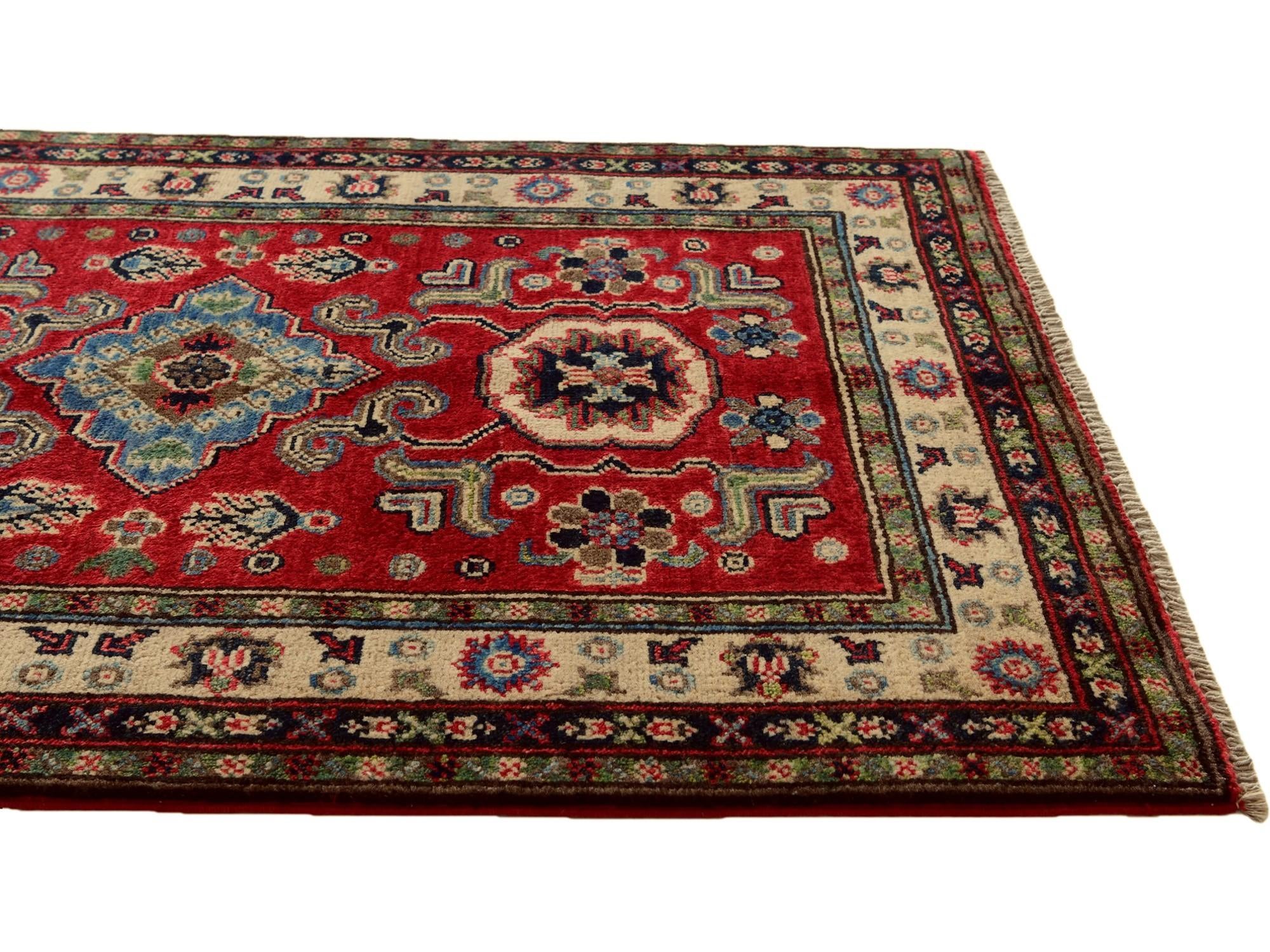 2' 7 x 3' 11 Hand Knotted Kazak Rug