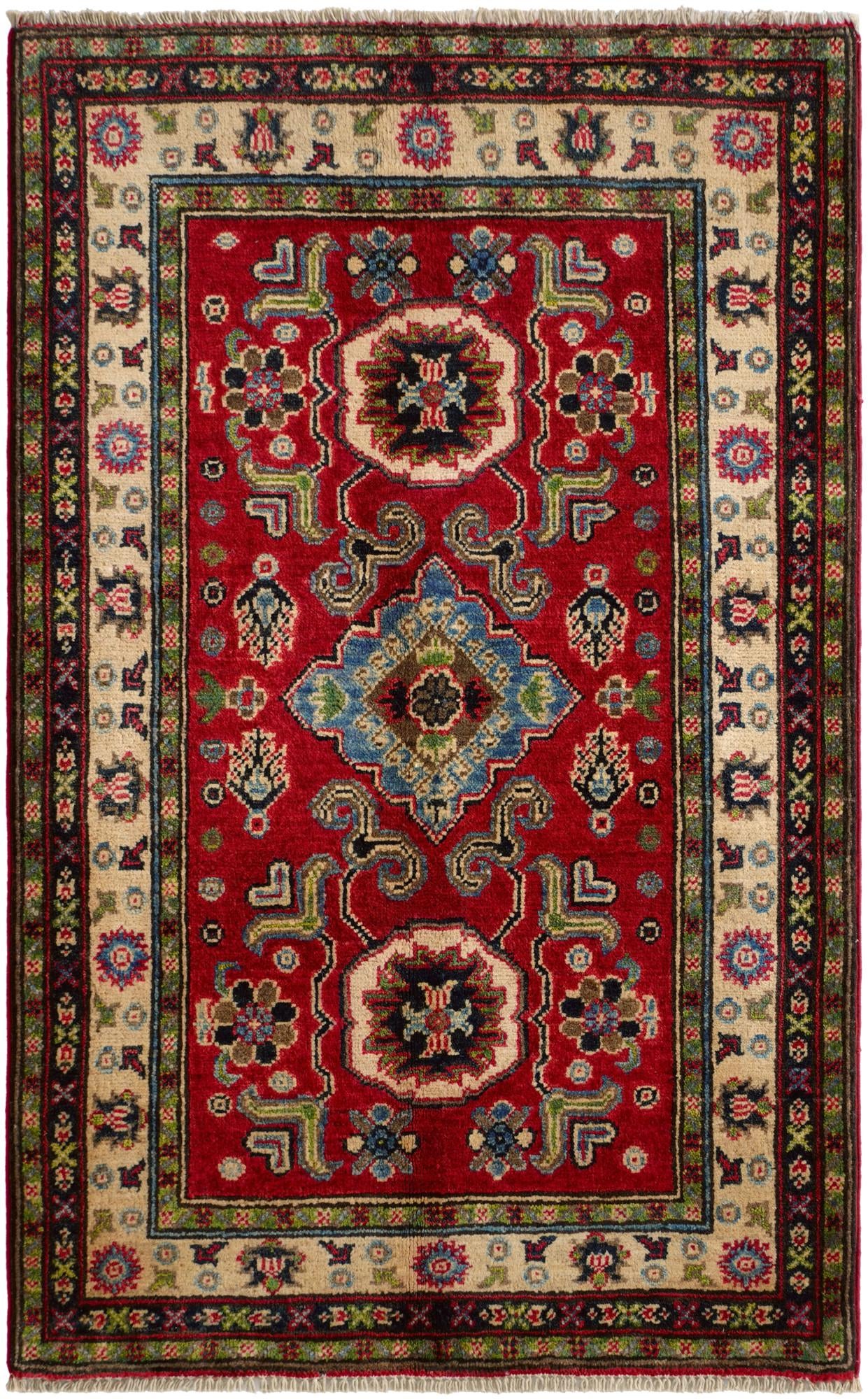 2' 7 x 3' 11 Hand Knotted Kazak Rug