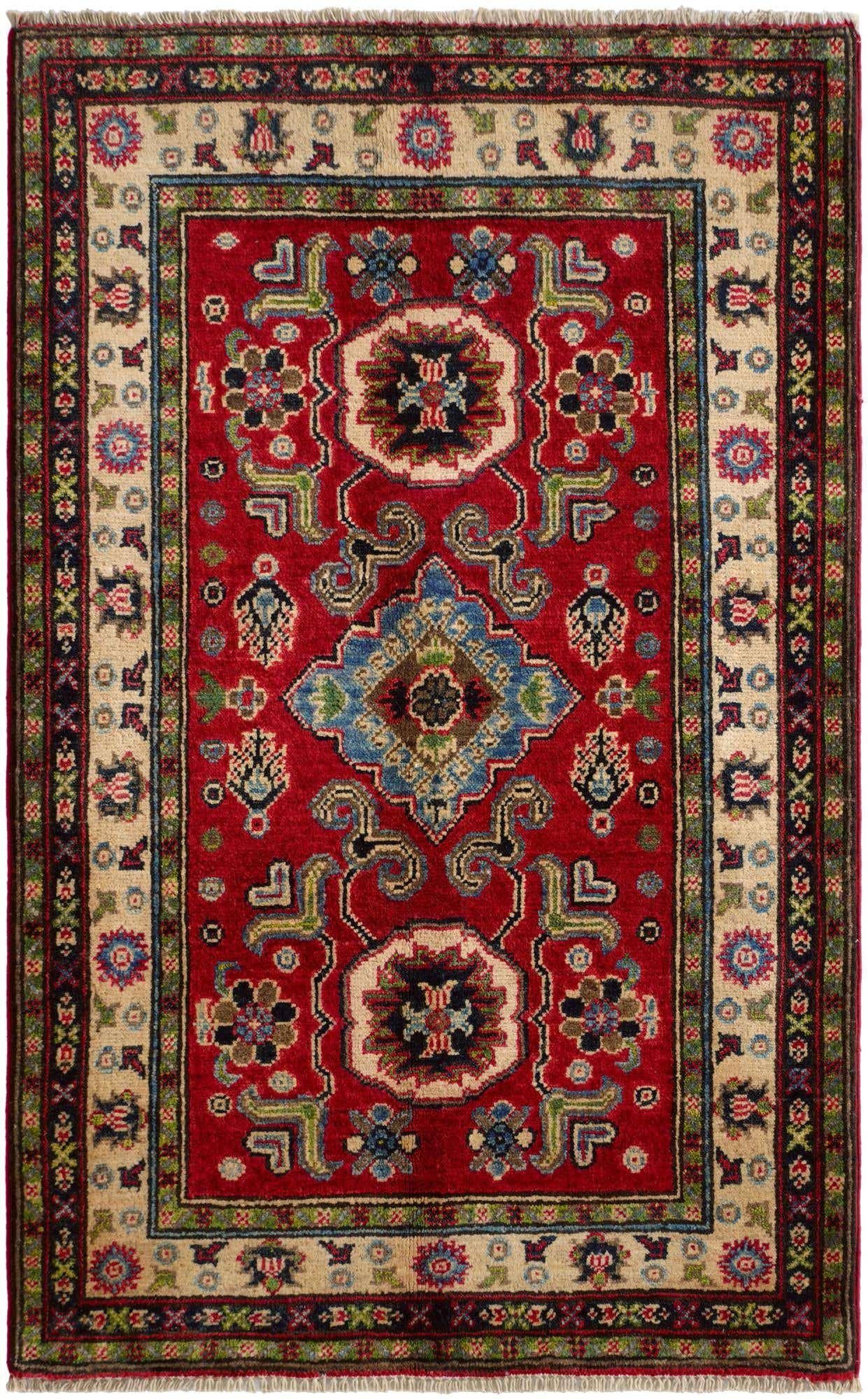 2' 7 x 3' 11 Hand Knotted Kazak Rug