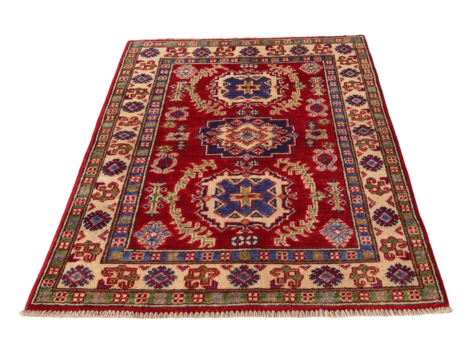 2' 8 x 4' Hand Knotted Kazak Rug