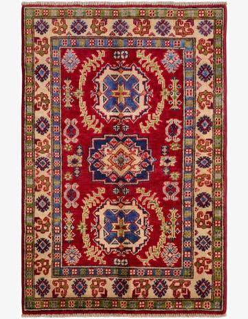 2' 8 x 4' Hand Knotted Kazak Rug