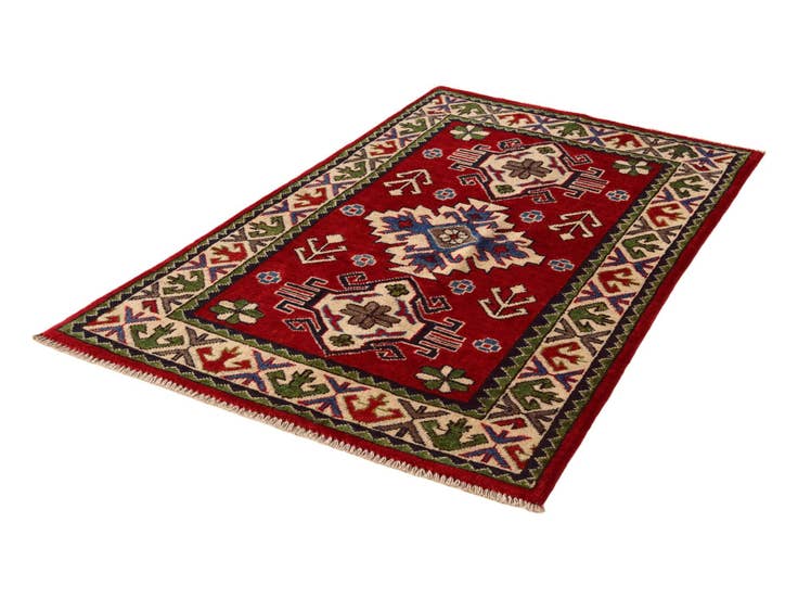 Detail image of 2' 6 x 4' Hand Knotted Kazak Rug
