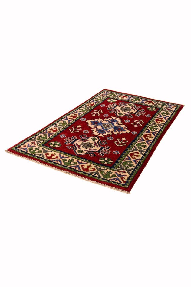 Detail image of 2' 6 x 4' Hand Knotted Kazak Rug