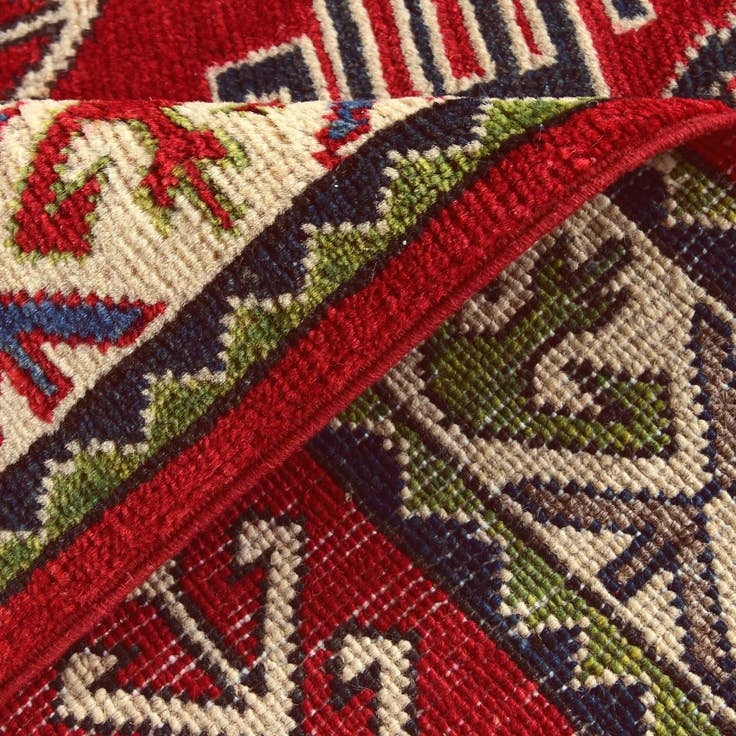 Detail image of 2' 6 x 4' Hand Knotted Kazak Rug