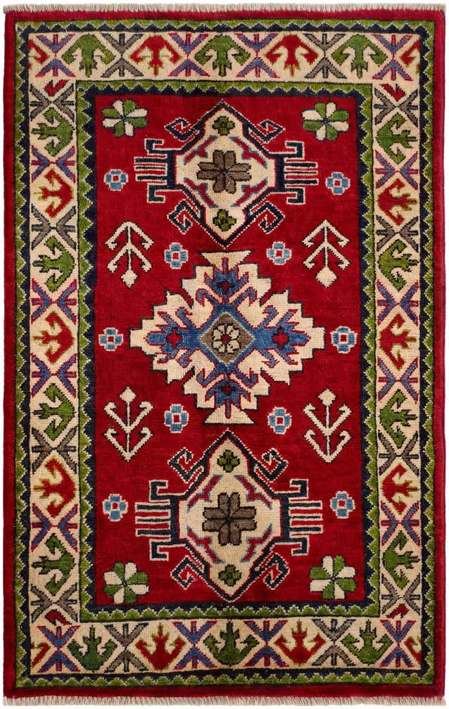 2' 6 x 4' Hand Knotted Kazak Rug