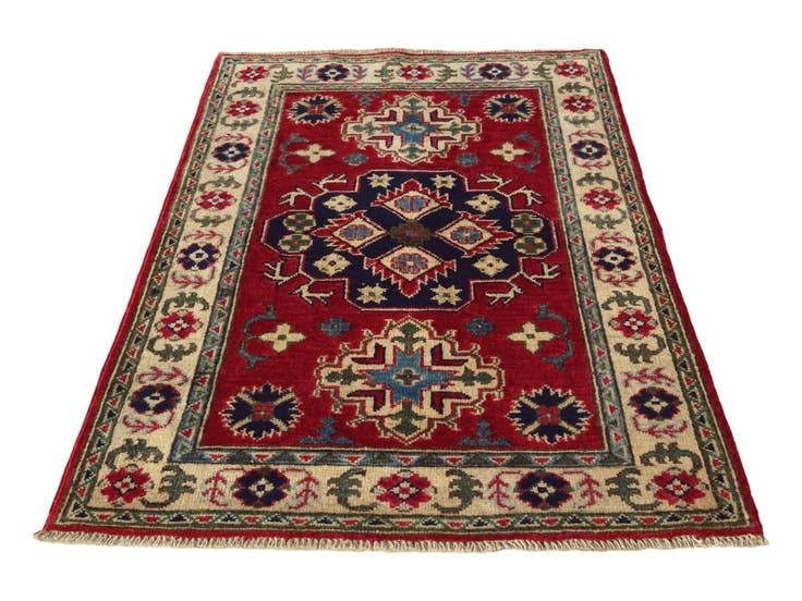 Detail image of 2' 8 x 4' 3 Hand Knotted Kazak Rug