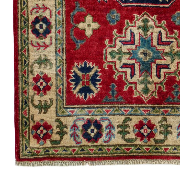 Detail image of 2' 8 x 4' 3 Hand Knotted Kazak Rug