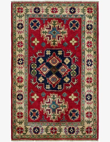2' 8 x 4' 3 Hand Knotted Kazak Rug