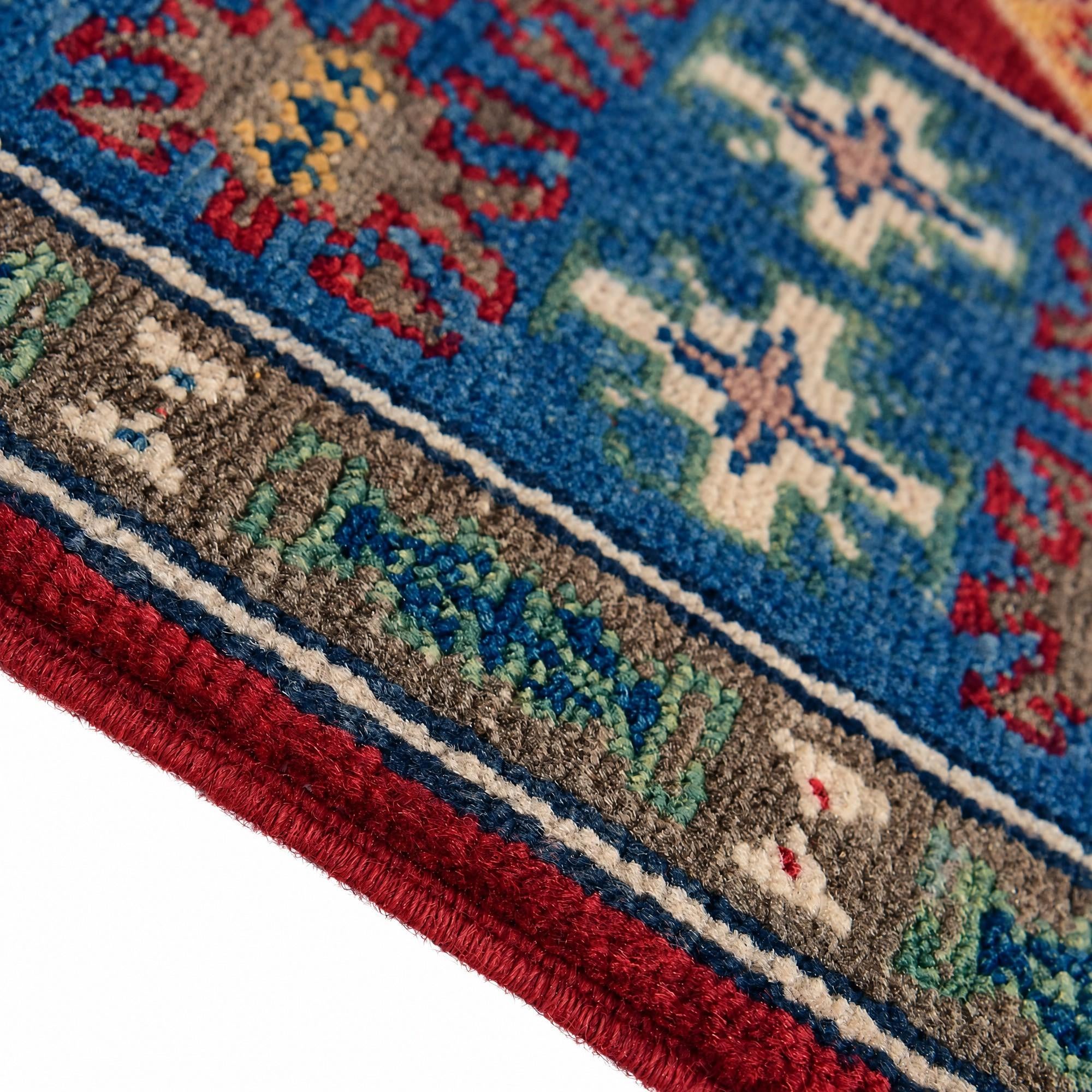 80cm x 115cm Hand Knotted Kazak Rug