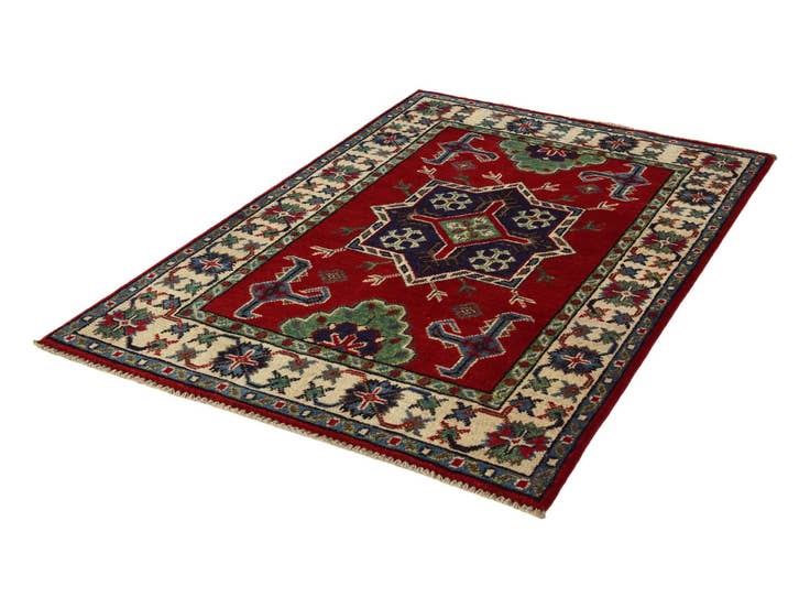 Detail image of 2' 8 x 4' 1 Hand Knotted Kazak Rug