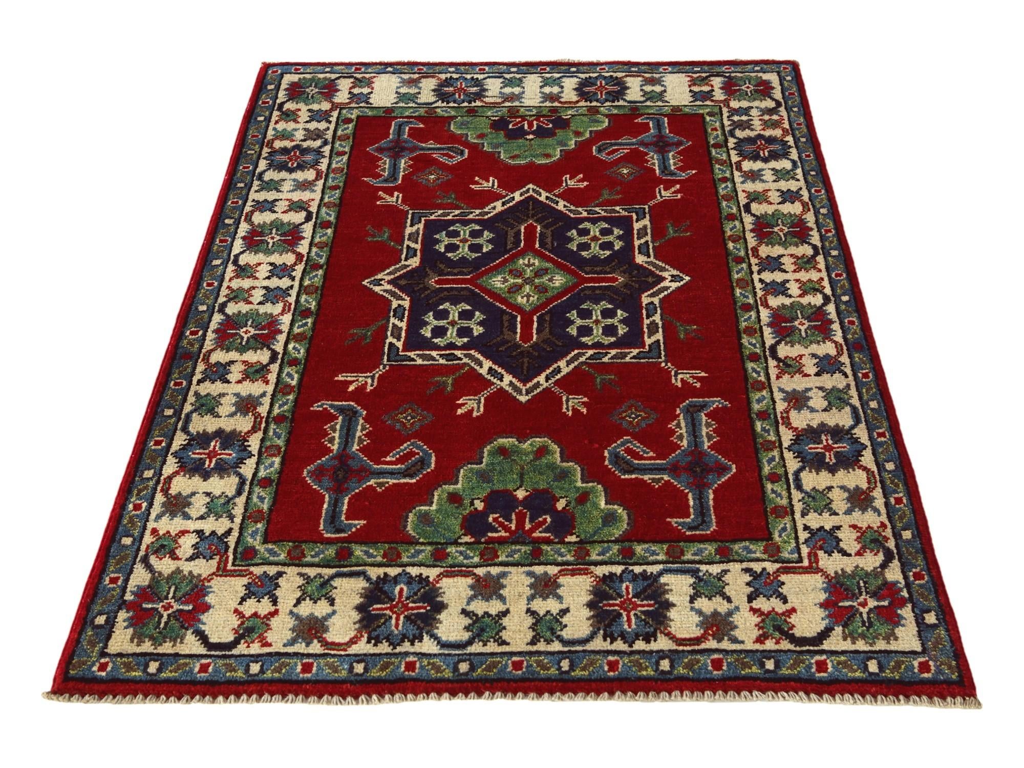 2' 8 x 4' 1 Hand Knotted Kazak Rug