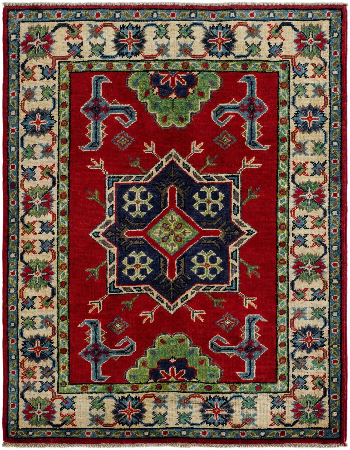 2' 8 x 4' 1 Hand Knotted Kazak Rug