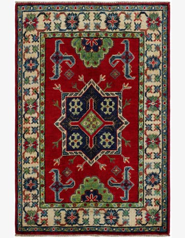 2' 8 x 4' 1 Hand Knotted Kazak Rug