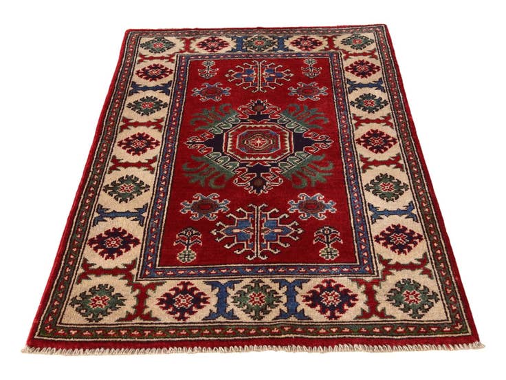 Detail image of 2' 6 x 4' 2 Hand Knotted Kazak Rug