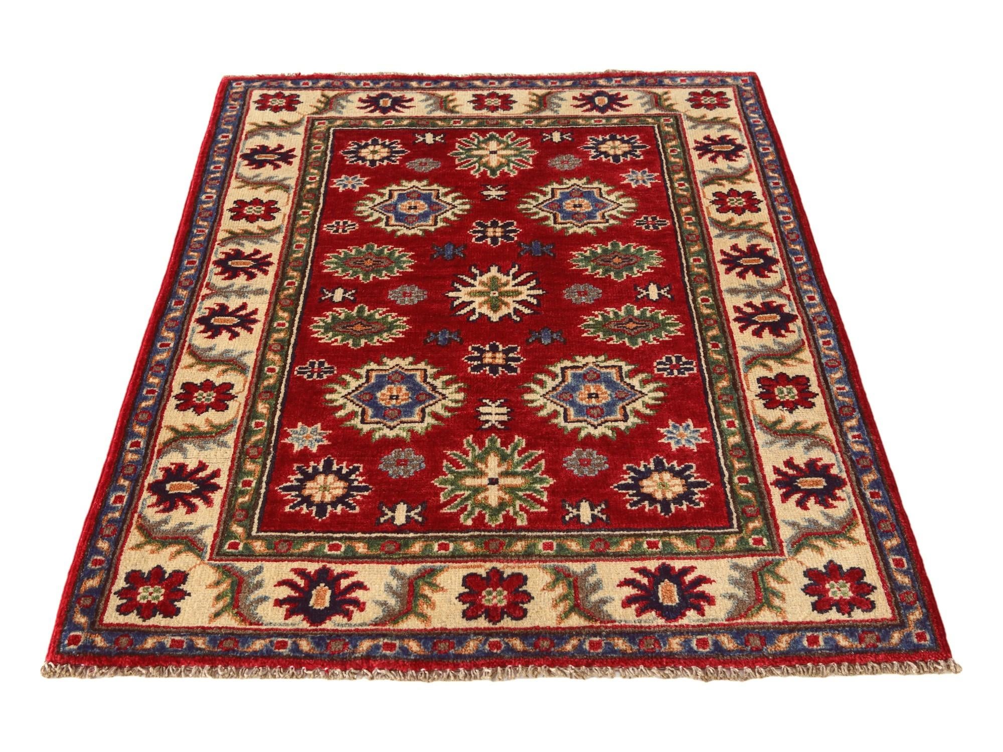 2' 10 x 4' 2 Hand Knotted Kazak Rug
