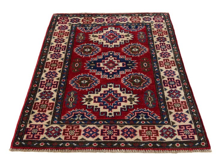Detail image of 2' 7 x 3' 10 Hand Knotted Kazak Rug