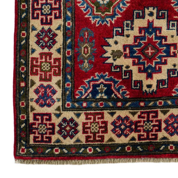 Detail image of 2' 7 x 3' 10 Hand Knotted Kazak Rug