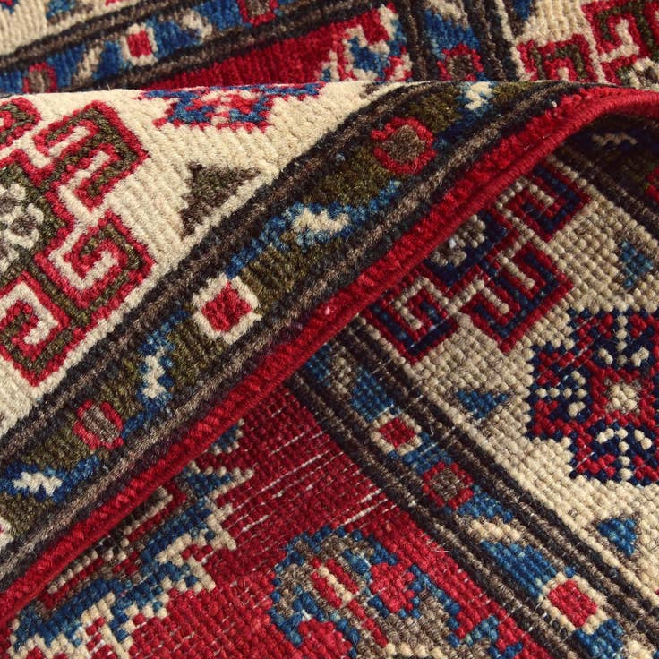 Detail image of 2' 7 x 3' 10 Hand Knotted Kazak Rug
