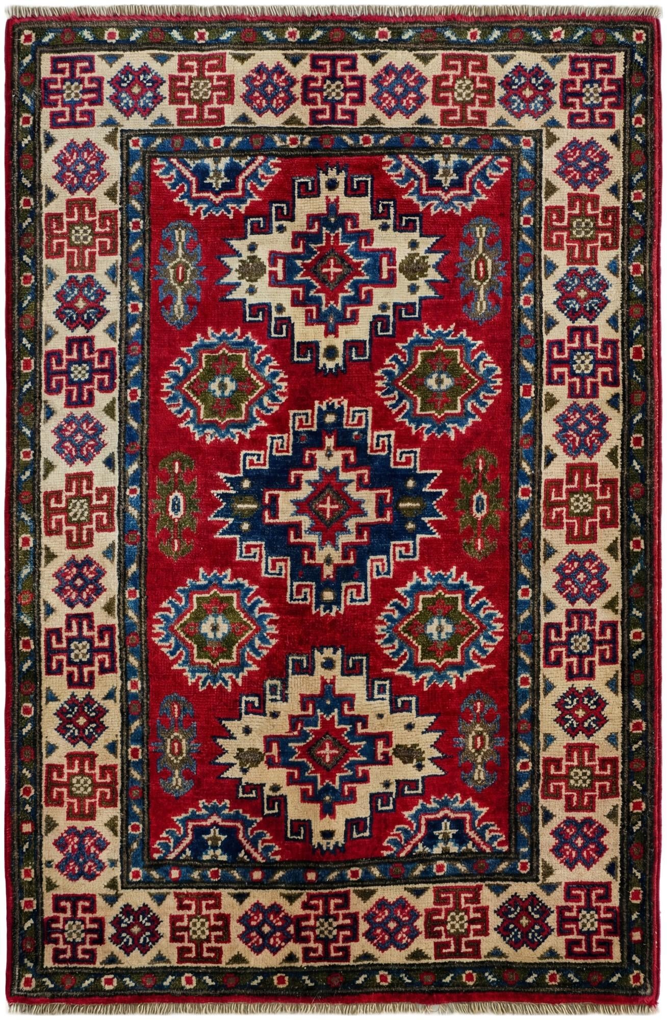 2' 7 x 3' 10 Hand Knotted Kazak Rug