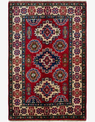 2' 7 x 3' 10 Hand Knotted Kazak Rug