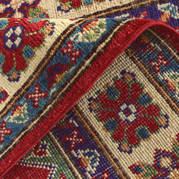 Detail image of 2' 7 x 4' 2 Hand Knotted Kazak Rug