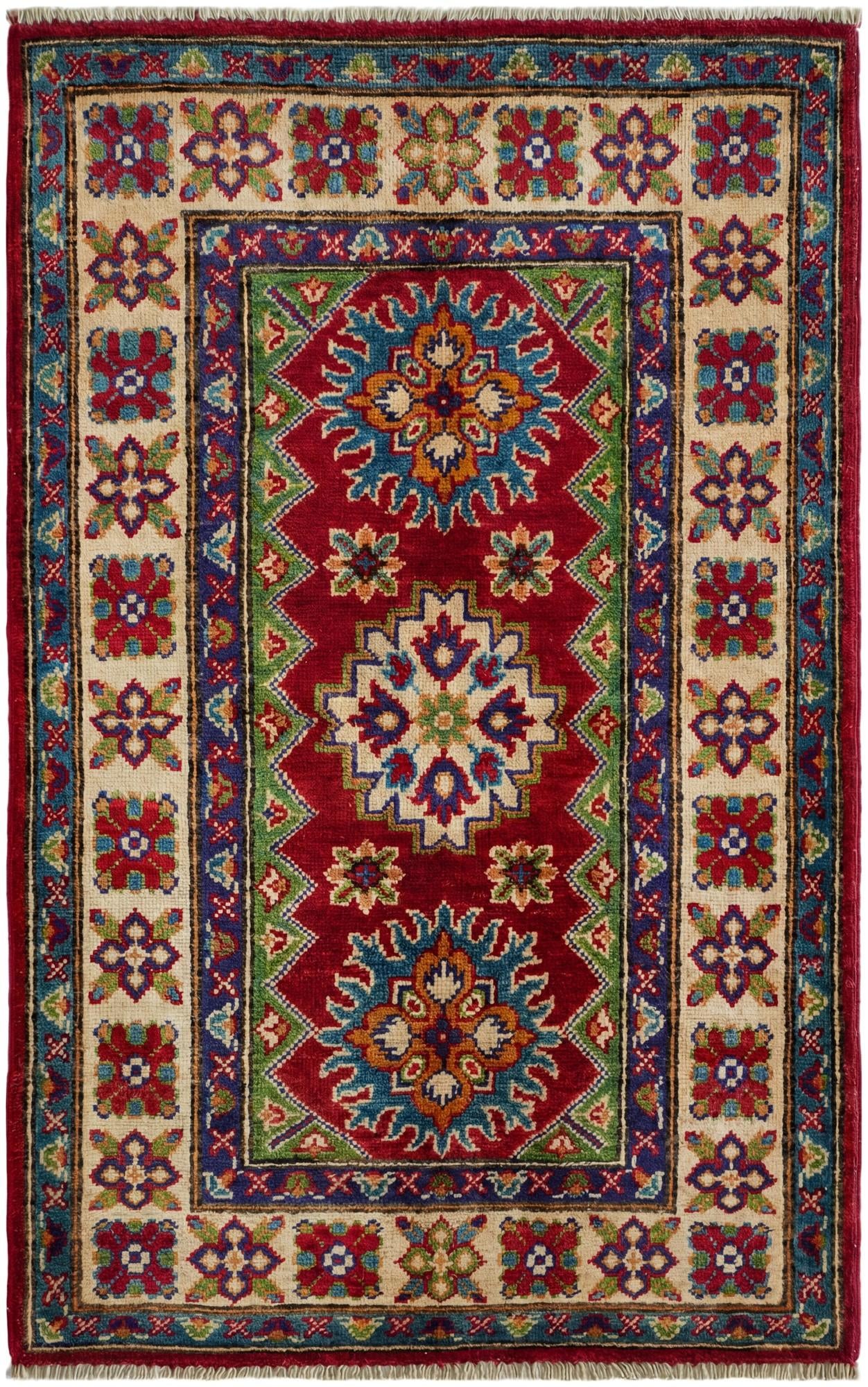2' 7 x 4' 2 Hand Knotted Kazak Rug